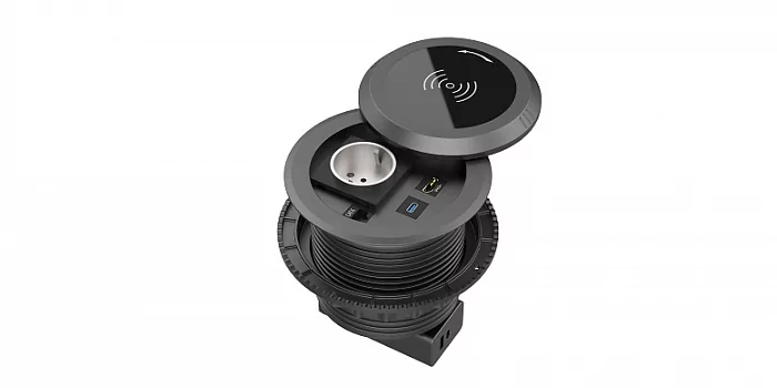 Лючок врезной в стол Wize Pro WRTS-RR-B Лючок врезной в стол Wize Pro WRTS-RR-B