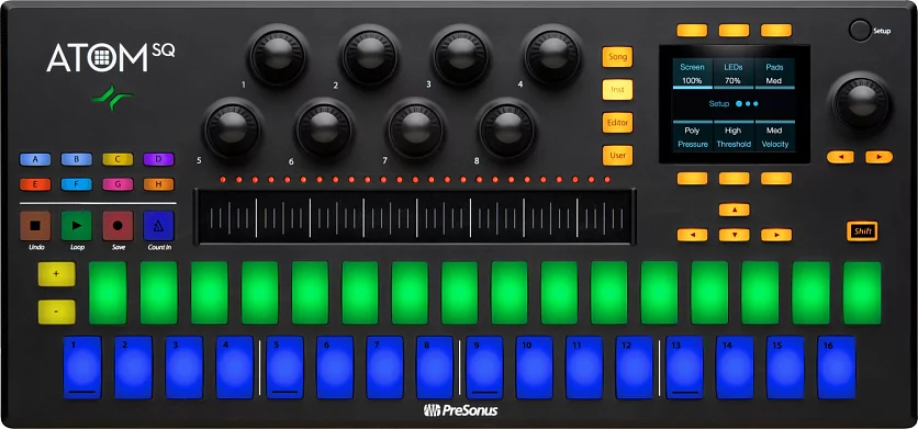 Микшер-семплер (MIDI-контроллер) Presonus ATOM SQ Микшер-семплер (MIDI-контроллер) Presonus ATOM SQ
